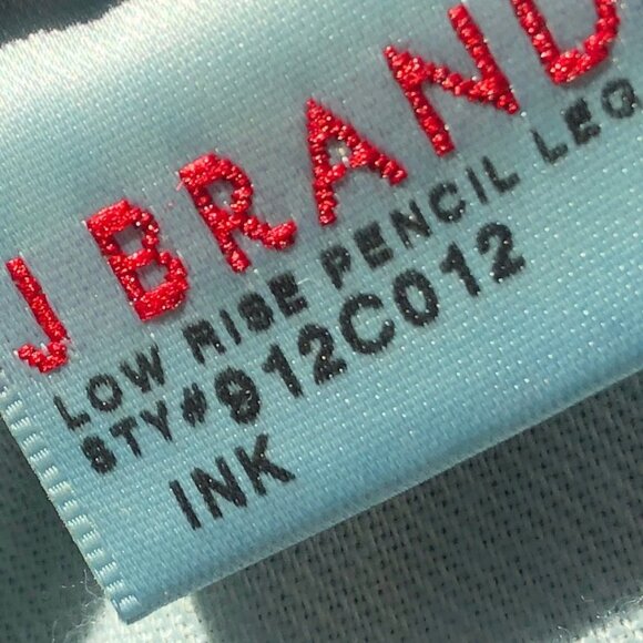 J BRAND LOW RISE PENCIL LEG SIZE 27 in "INK" - Picture 4 of 5